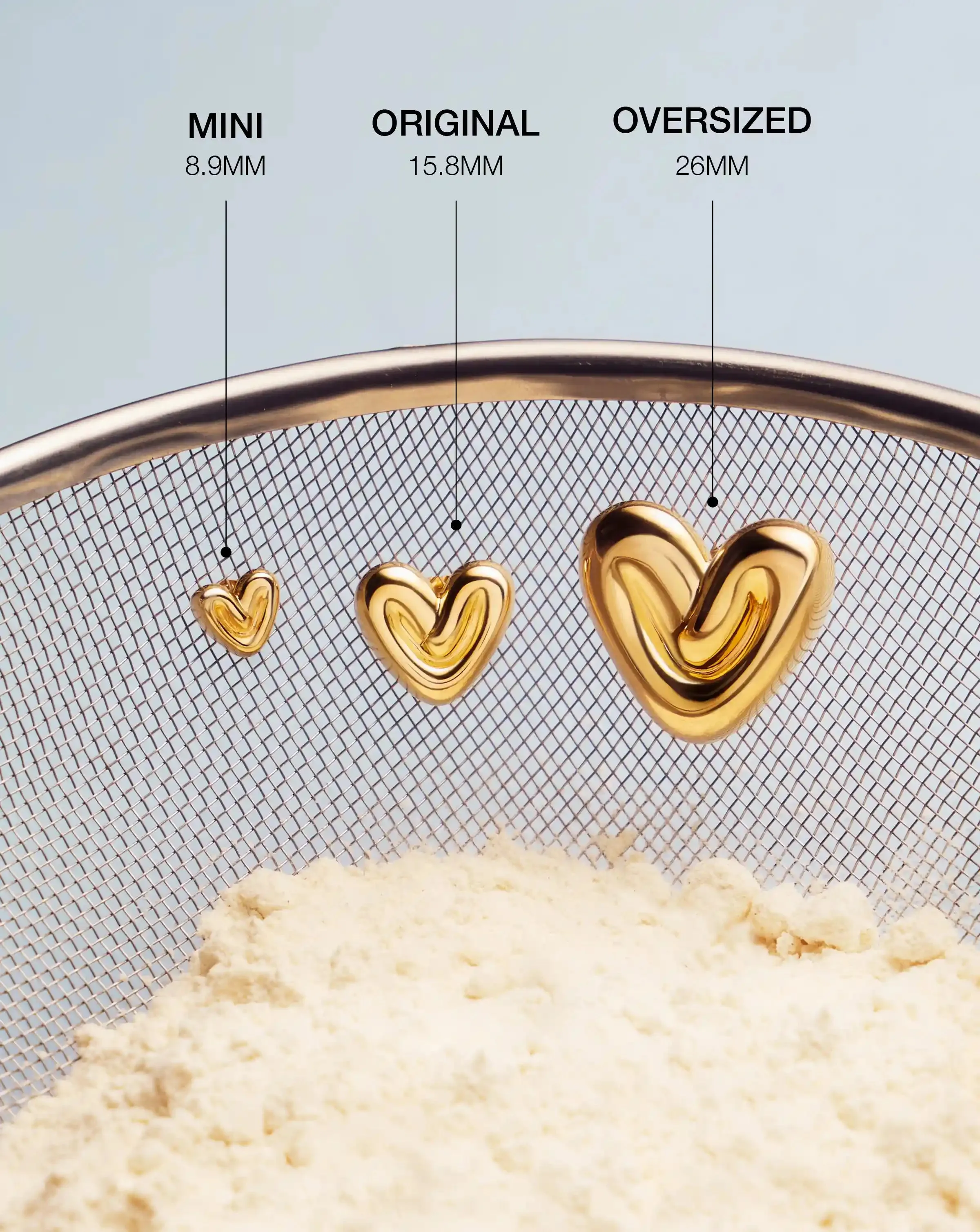 Puffy Heart Mini Stud Earrings |18k Gold Vermeil