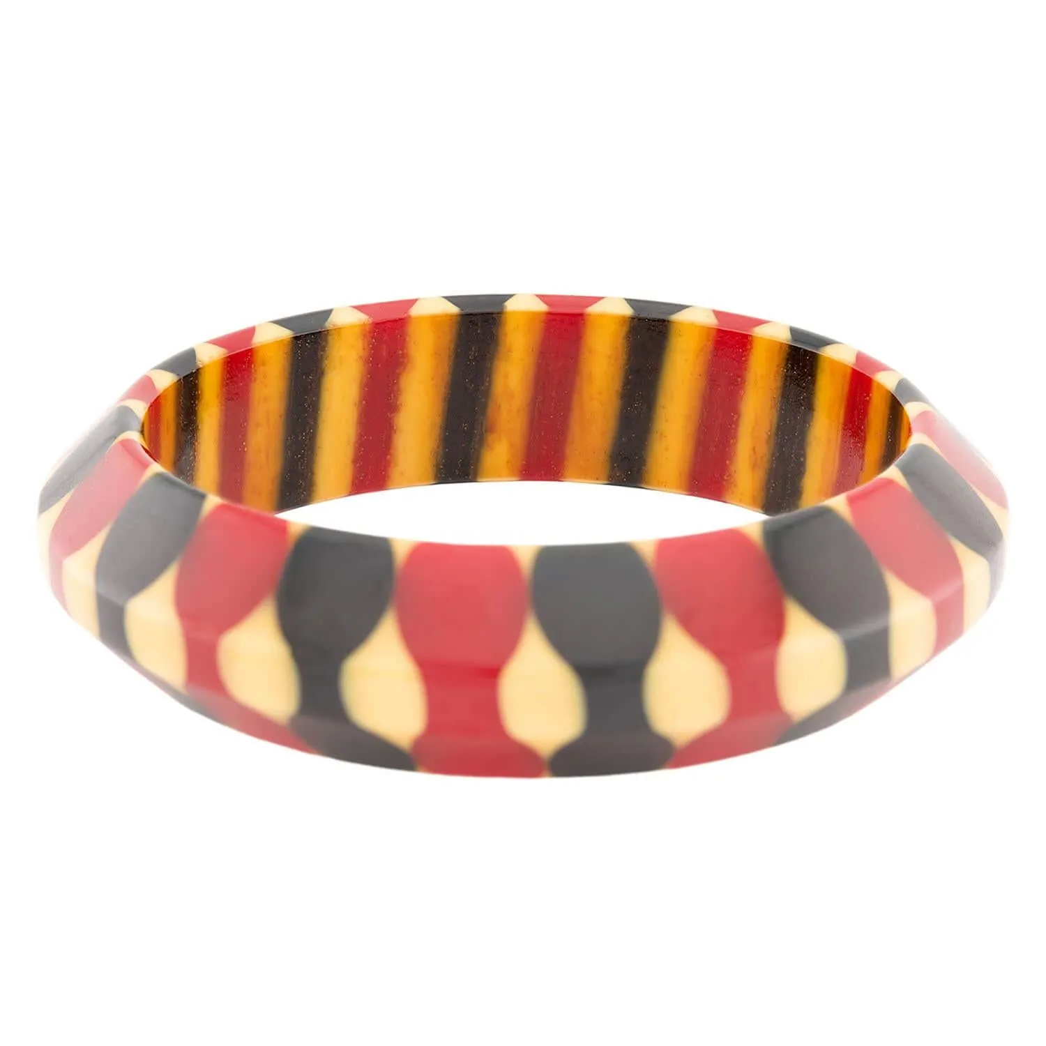 Retro Bakelite Red and Black Bowtie Bangle