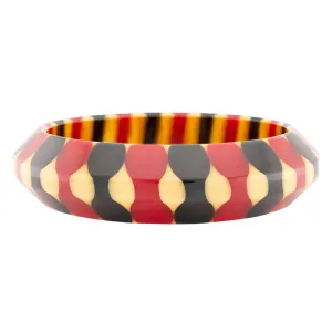 Retro Bakelite Red and Black Bowtie Bangle