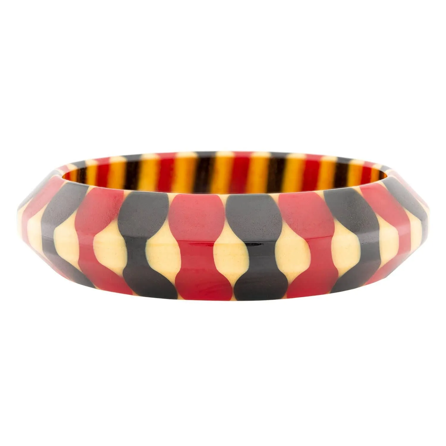 Retro Bakelite Red and Black Bowtie Bangle