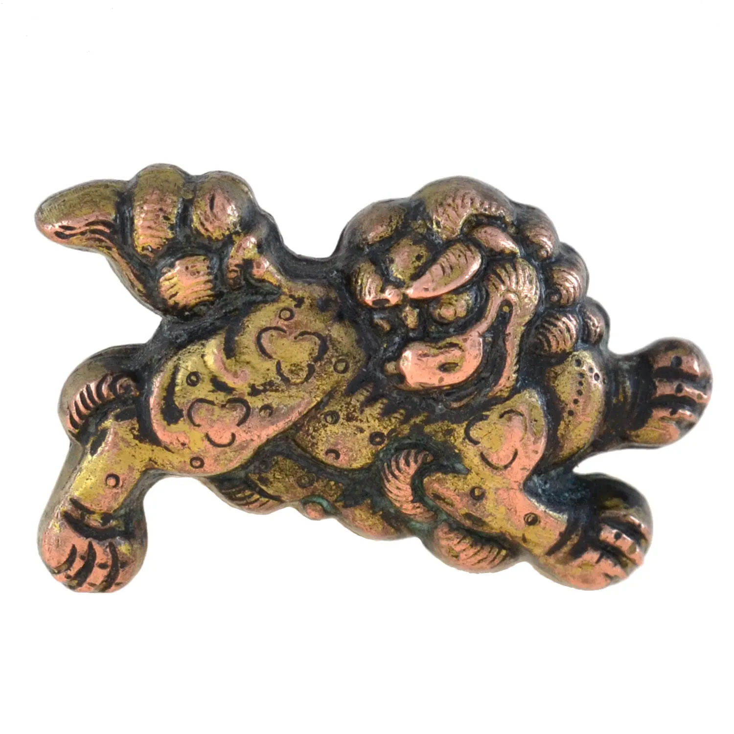 Retro Japanese Sterling Silver   Gold Overlay "Foo Dog" Cufflinks