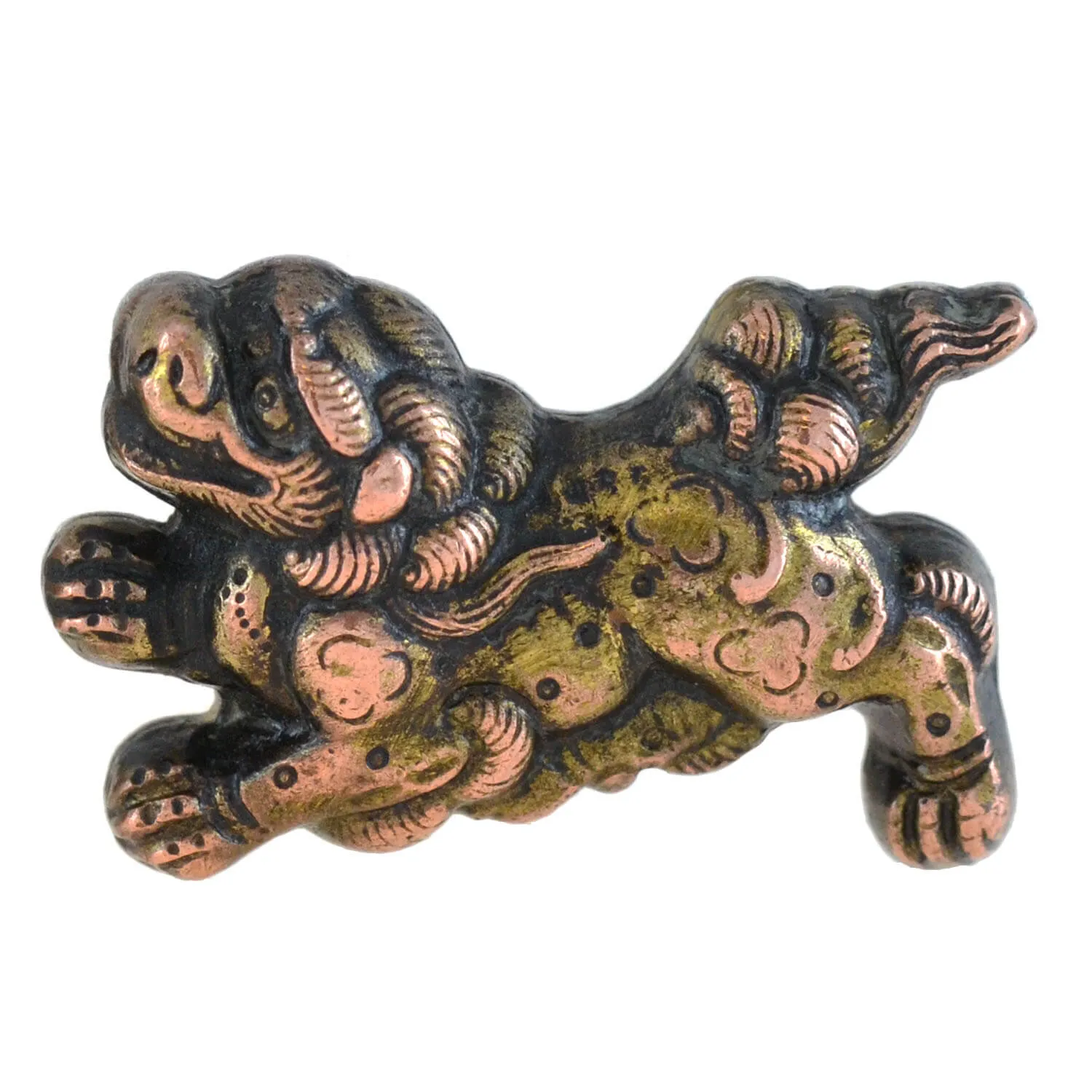 Retro Japanese Sterling Silver   Gold Overlay "Foo Dog" Cufflinks