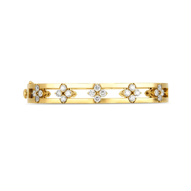 ROBERTO COIN 'LOVE IN VERONA' 18CT YELLOW GOLD DIAMOND BANGLE