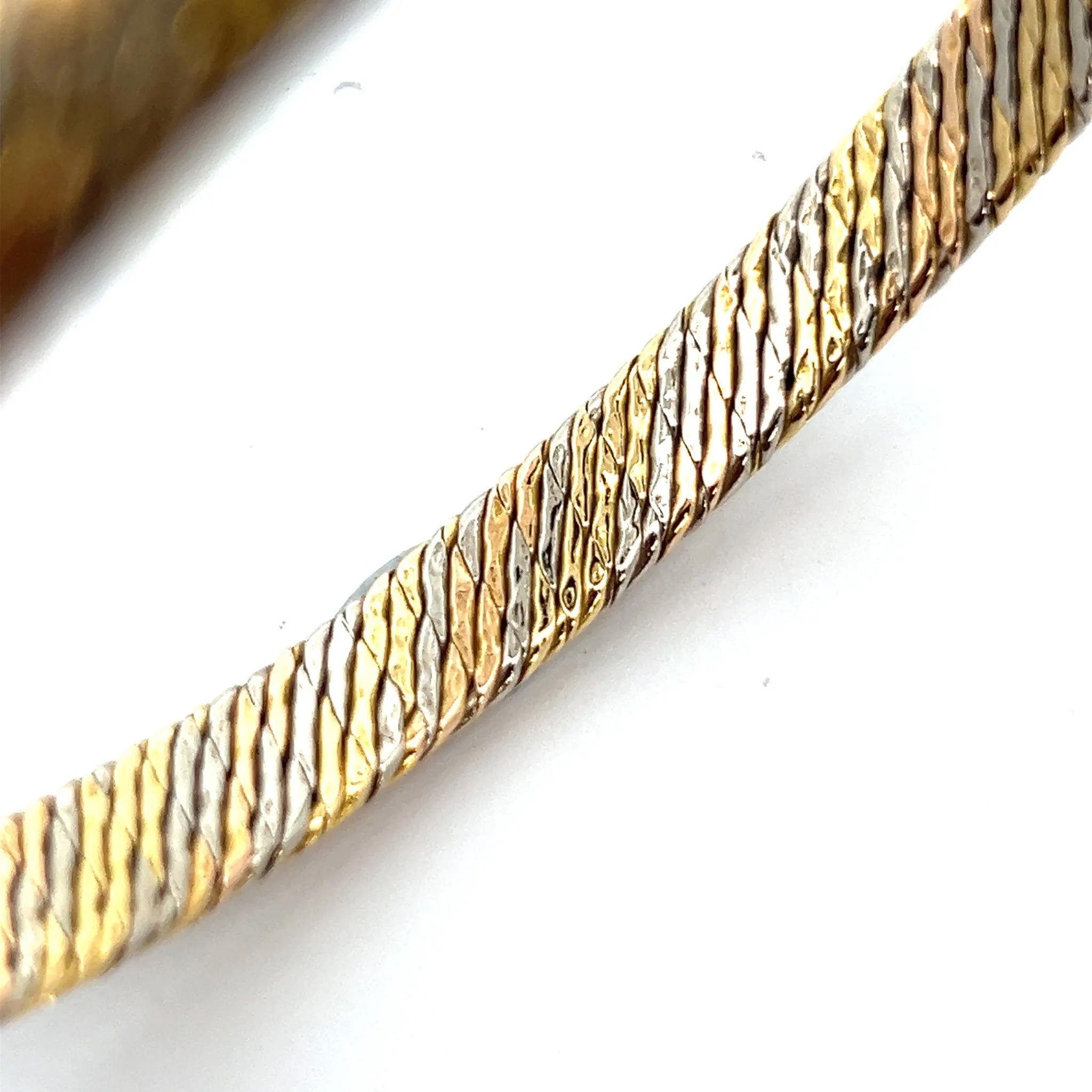 Tiffany & Co. France 1960s 18KT Rose, White & Yellow Gold Bracelet