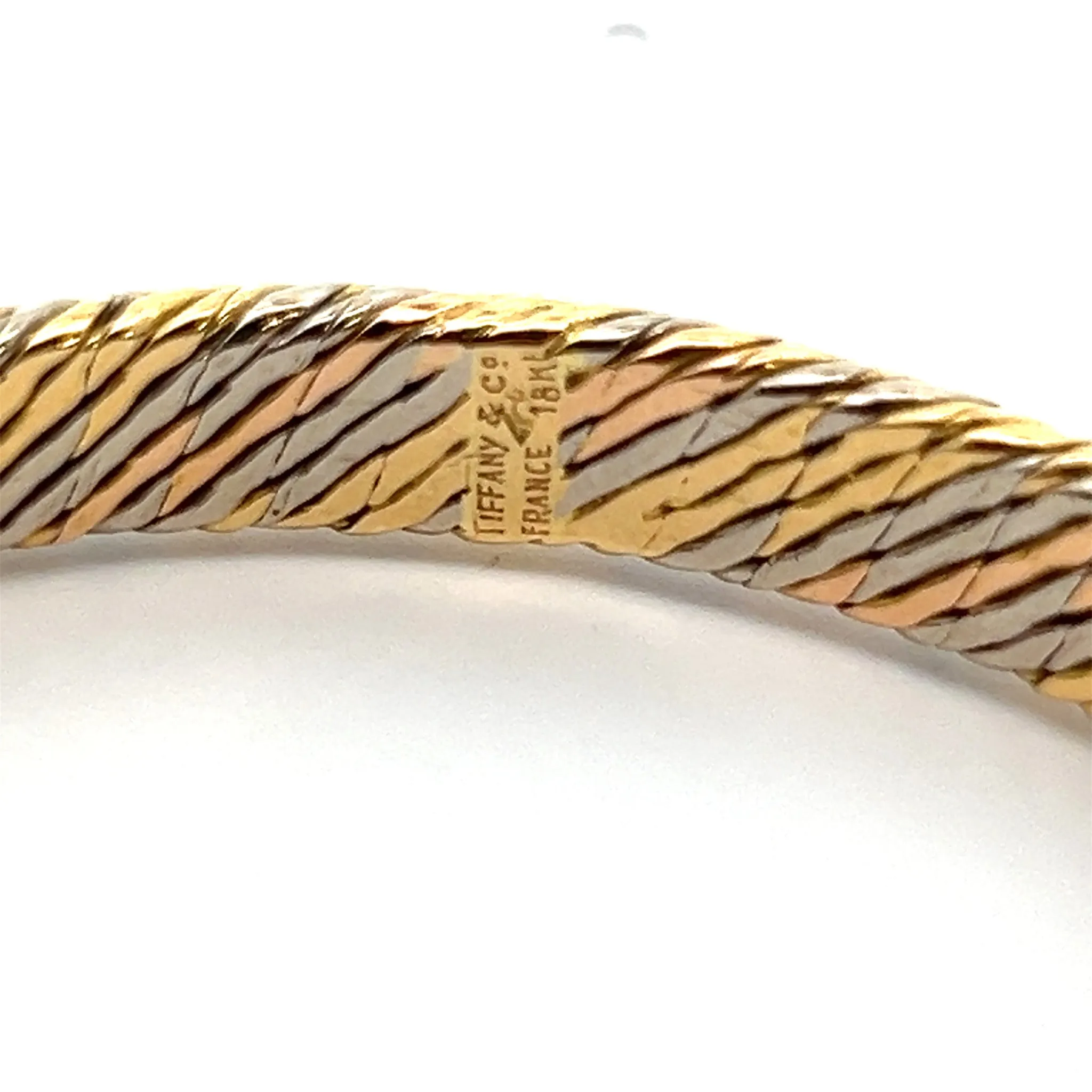 Tiffany & Co. France 1960s 18KT Rose, White & Yellow Gold Bracelet