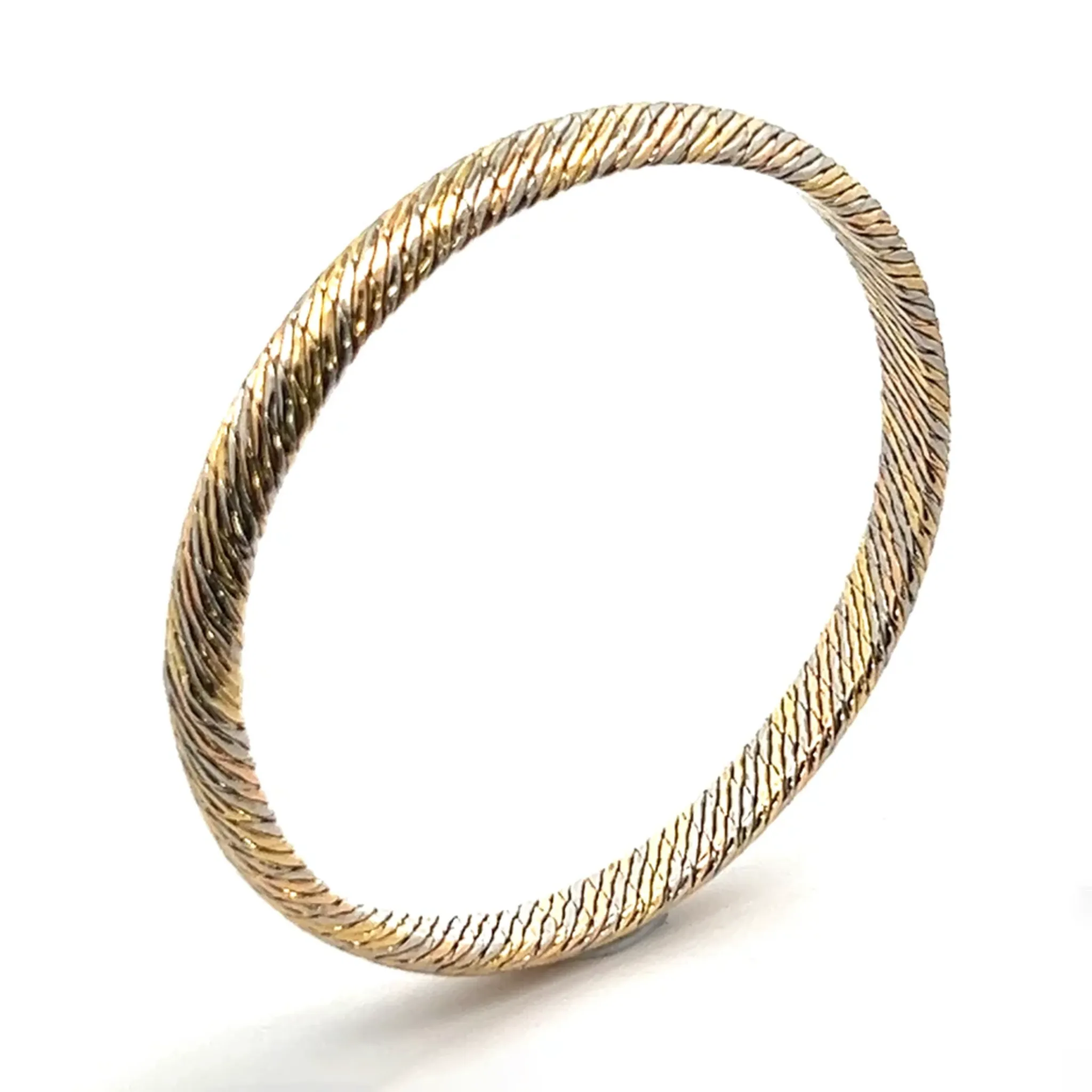 Tiffany & Co. France 1960s 18KT Rose, White & Yellow Gold Bracelet