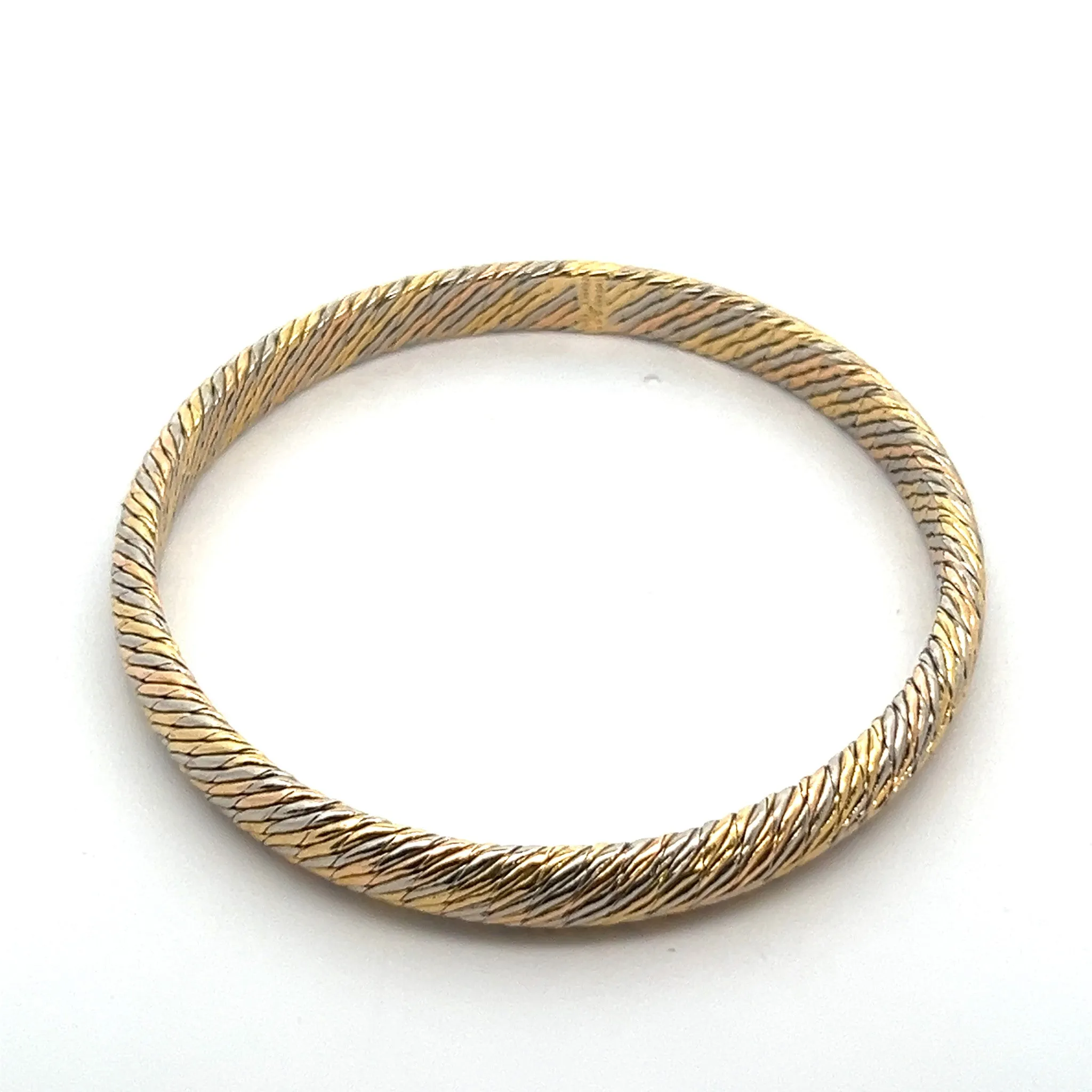 Tiffany & Co. France 1960s 18KT Rose, White & Yellow Gold Bracelet
