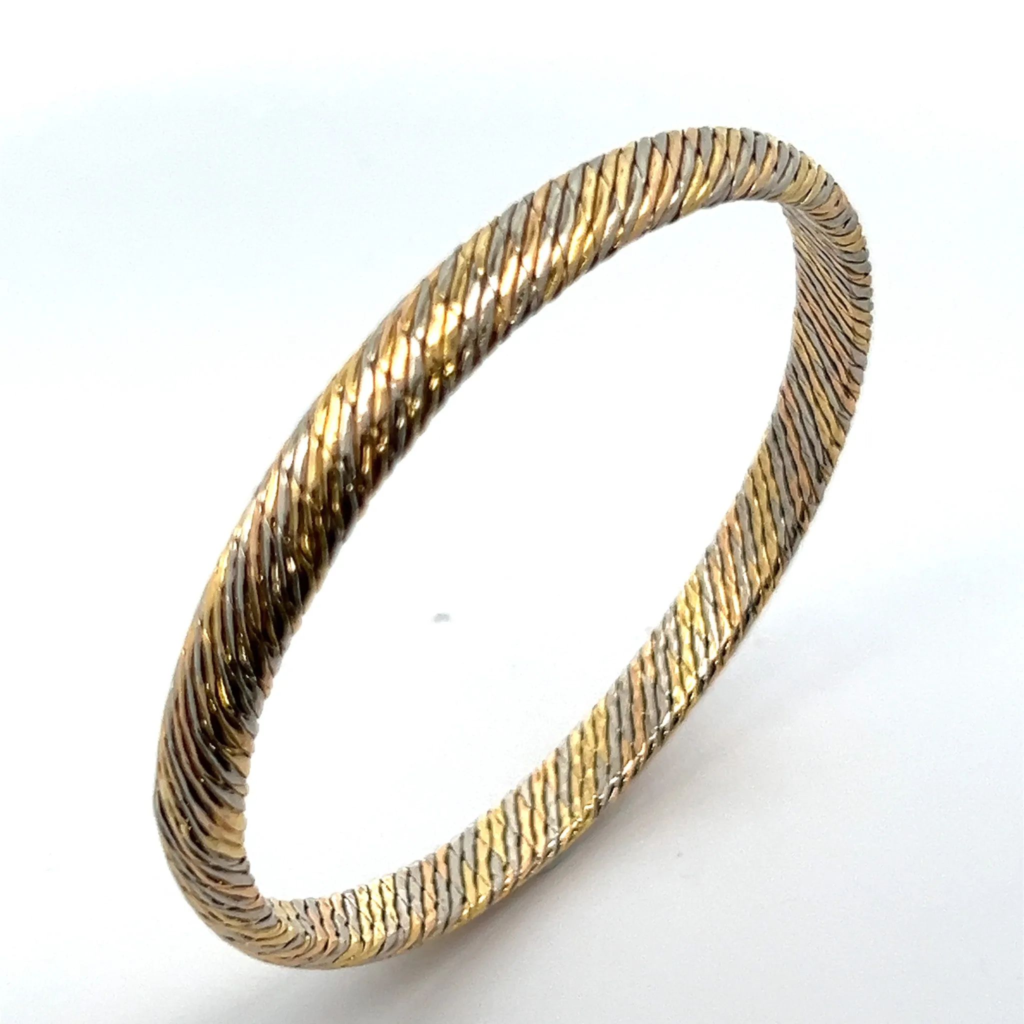 Tiffany & Co. France 1960s 18KT Rose, White & Yellow Gold Bracelet