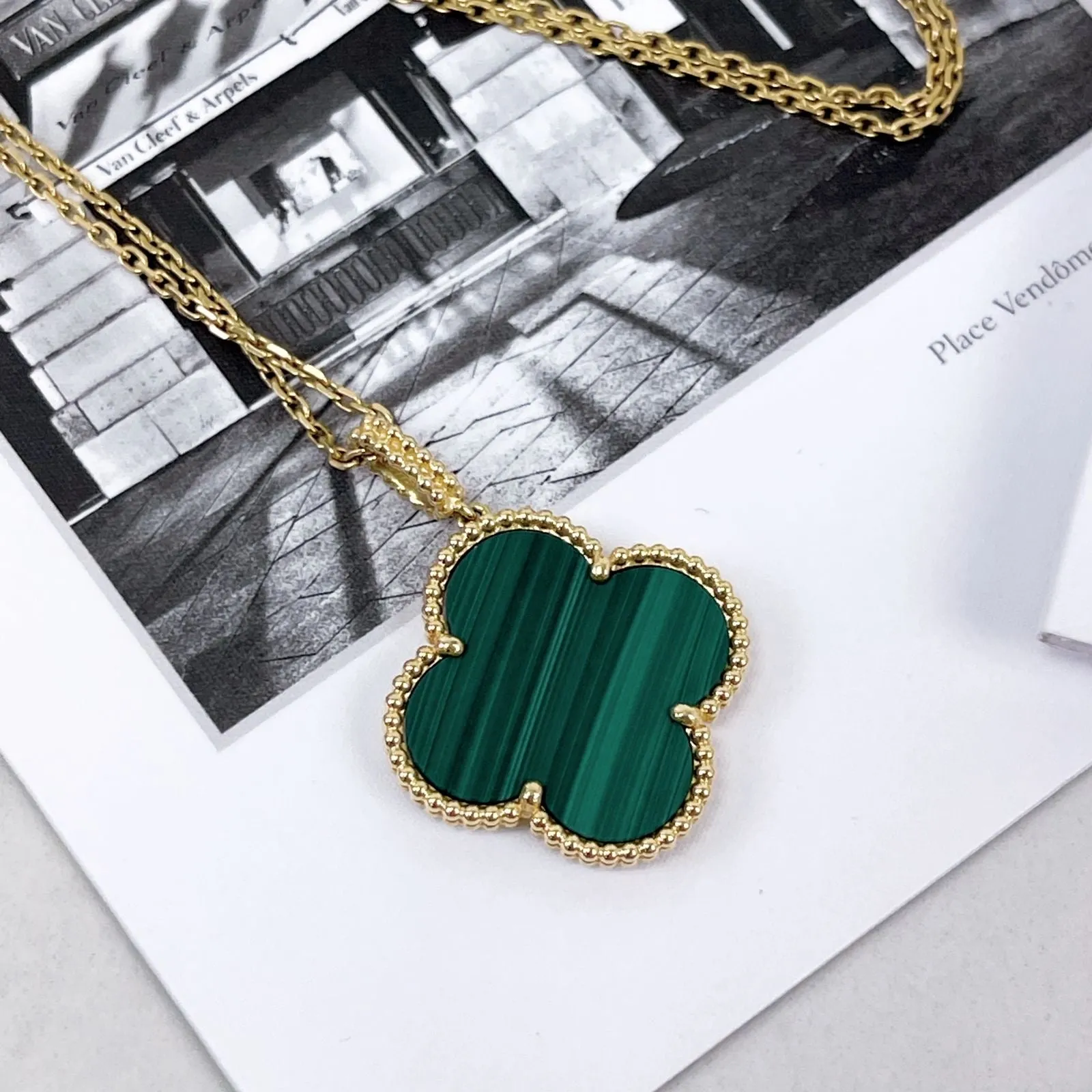 Van Cleef and Arpels Magic Alhambra 1 Motif Pendant and Necklace- Vca