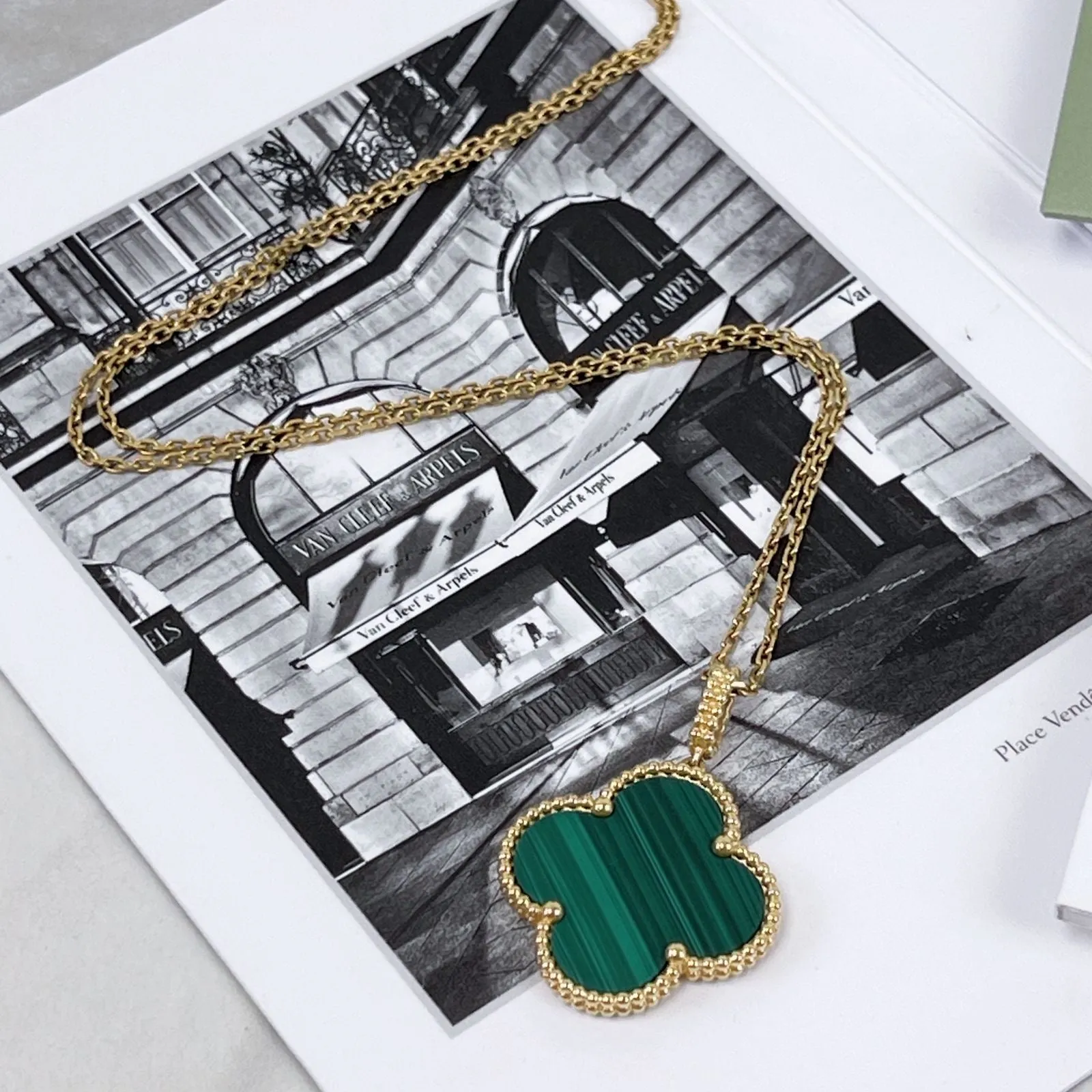 Van Cleef and Arpels Magic Alhambra 1 Motif Pendant and Necklace- Vca