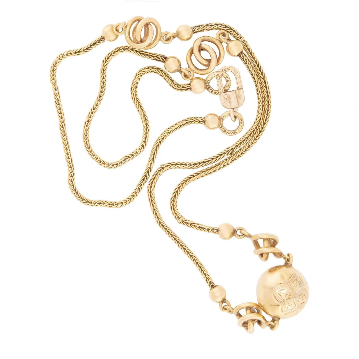 Victorian English 18k Love Knot-Motif Necklace