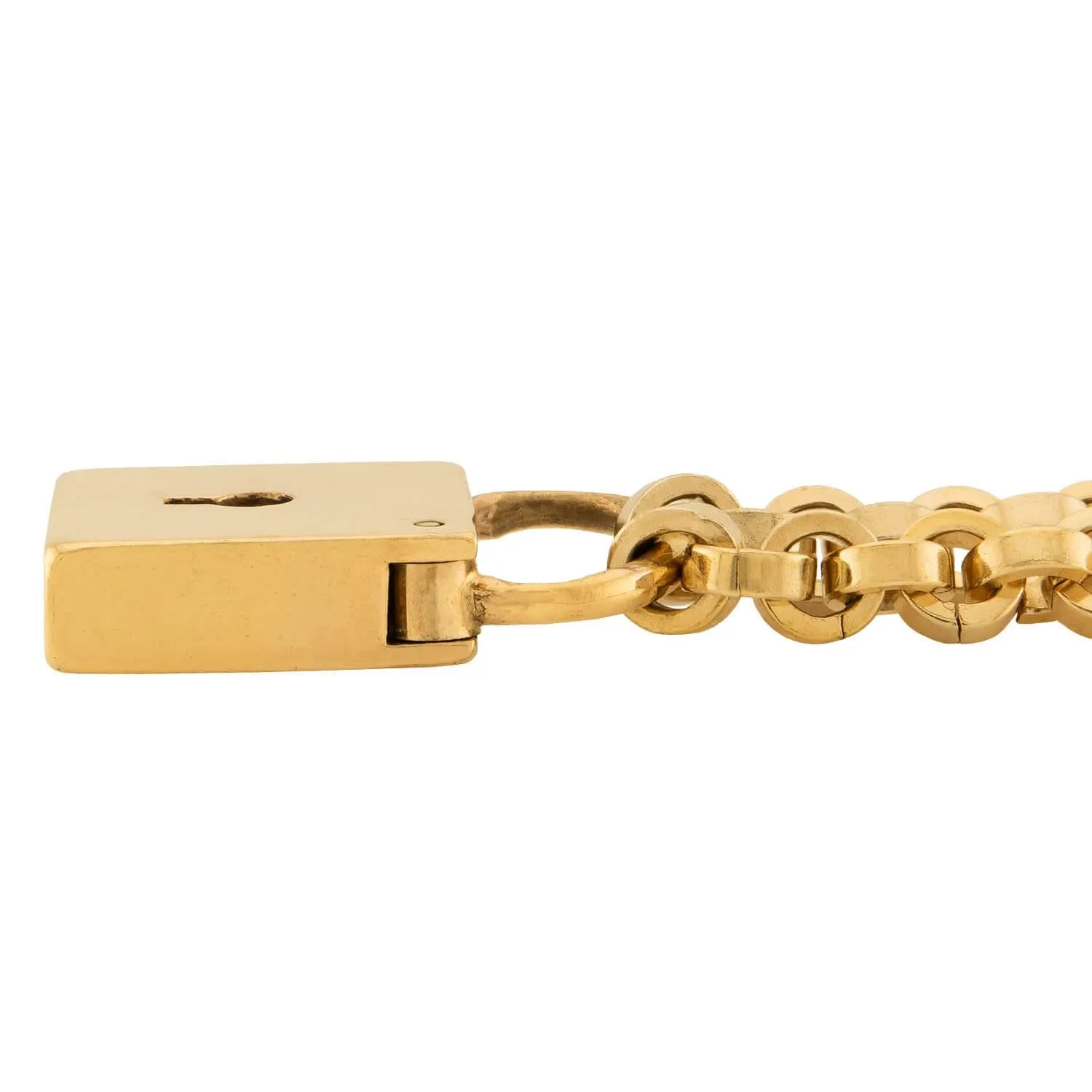 Victorian Gold Filled Padlock Pendant Necklace