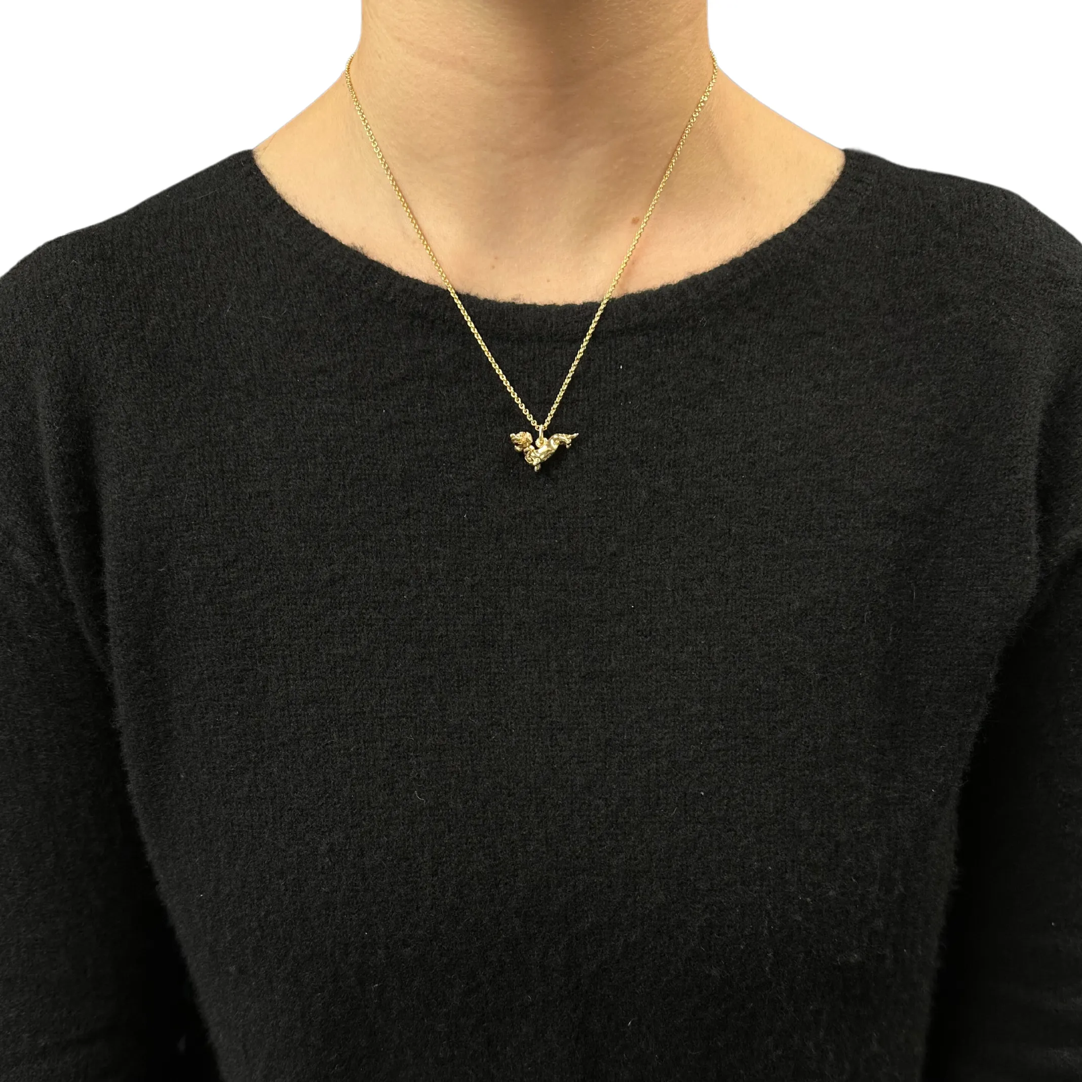 Vintage 14K Gold Mechanical Dachshund Charm