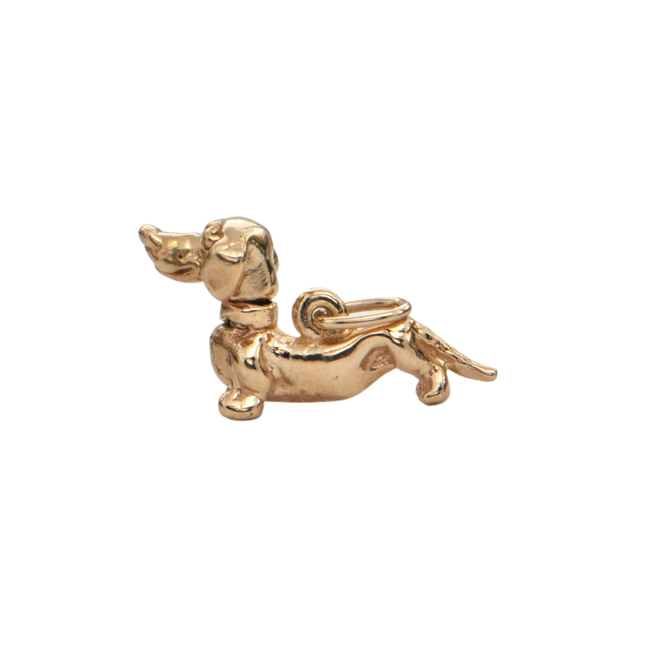 Vintage 14K Gold Mechanical Dachshund Charm