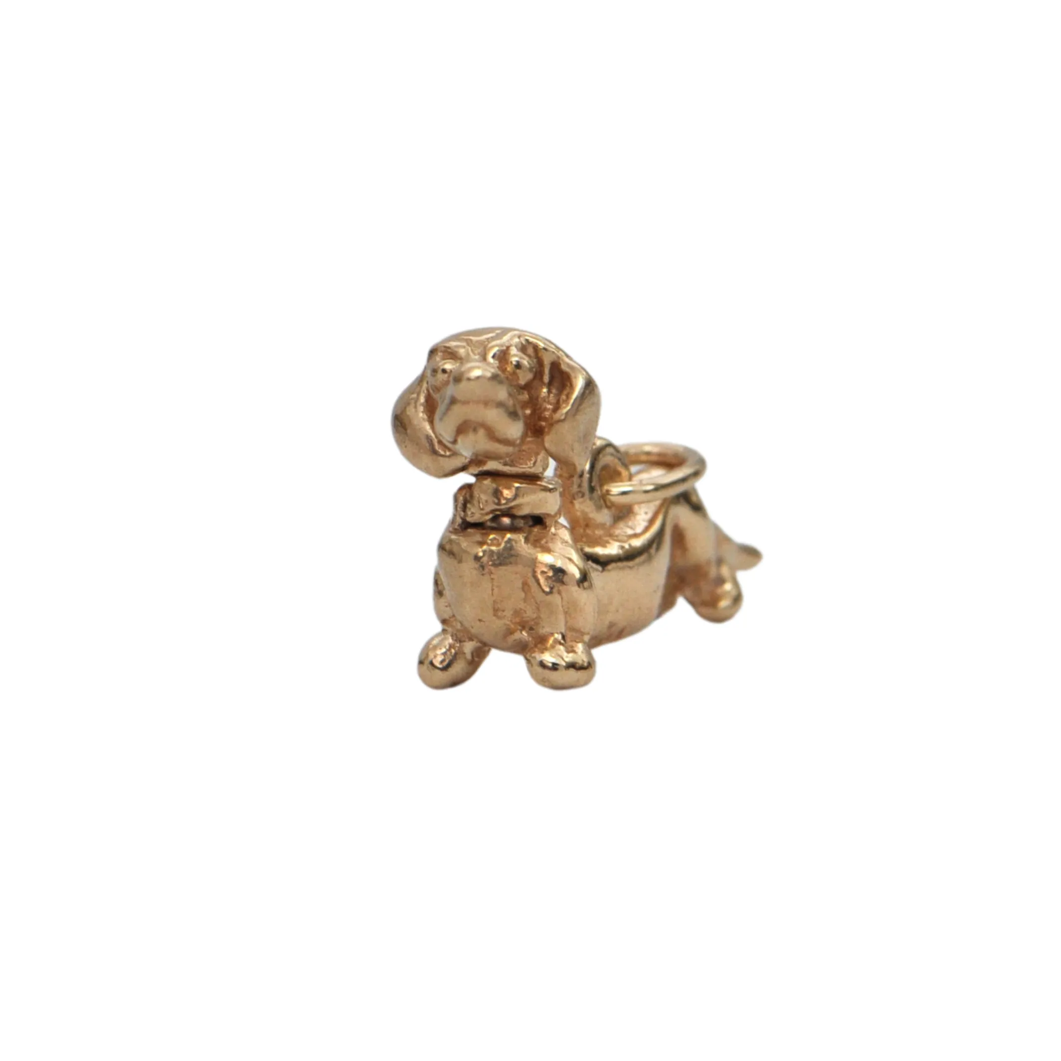Vintage 14K Gold Mechanical Dachshund Charm