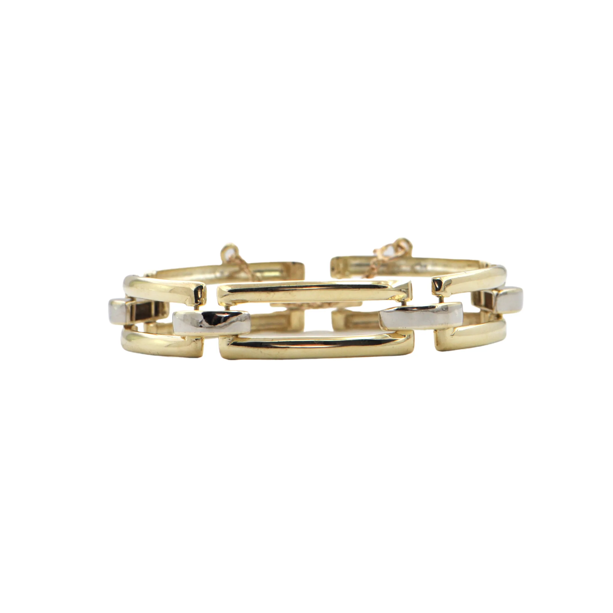 Vintage 14k Gold Rectangular Link Bracelet