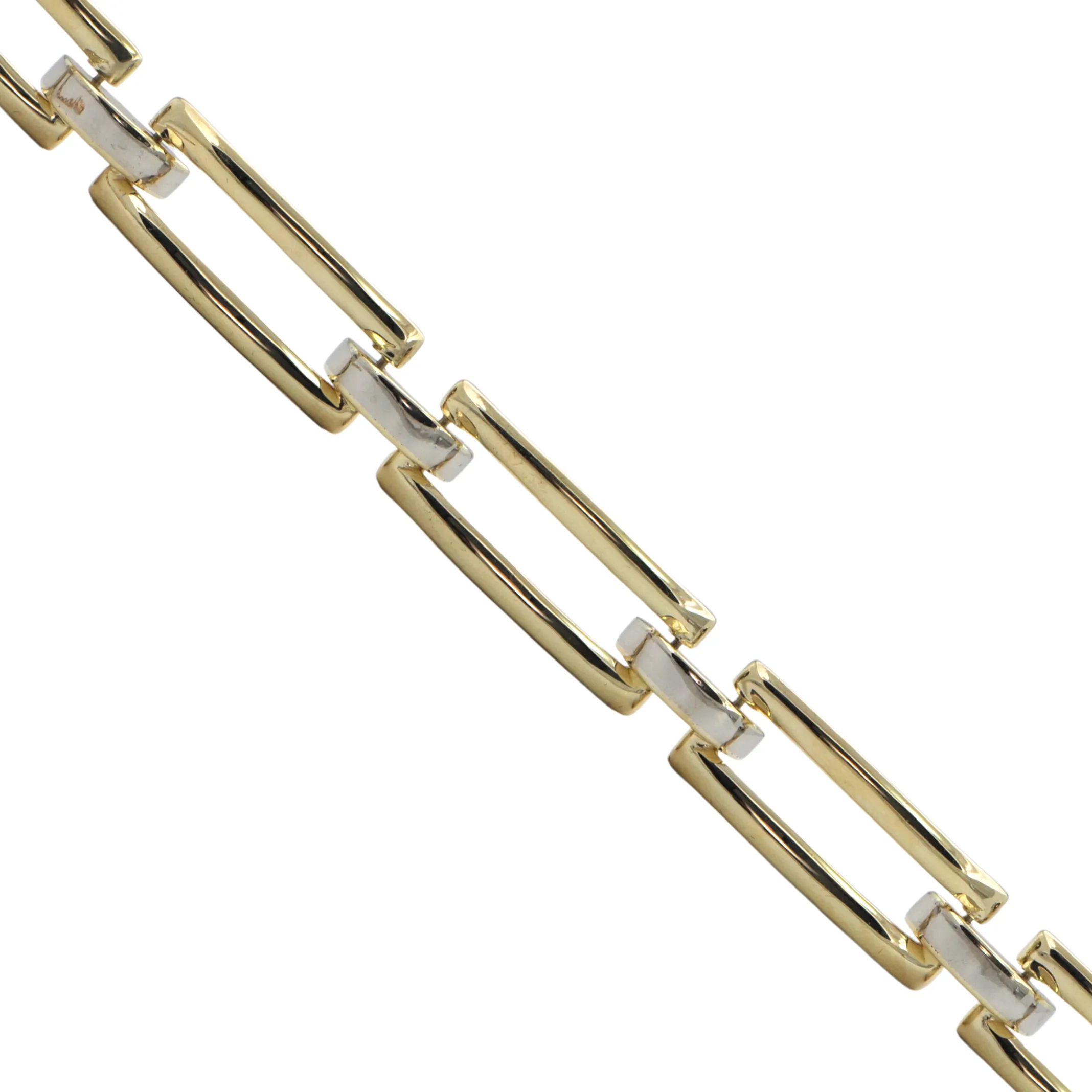 Vintage 14k Gold Rectangular Link Bracelet
