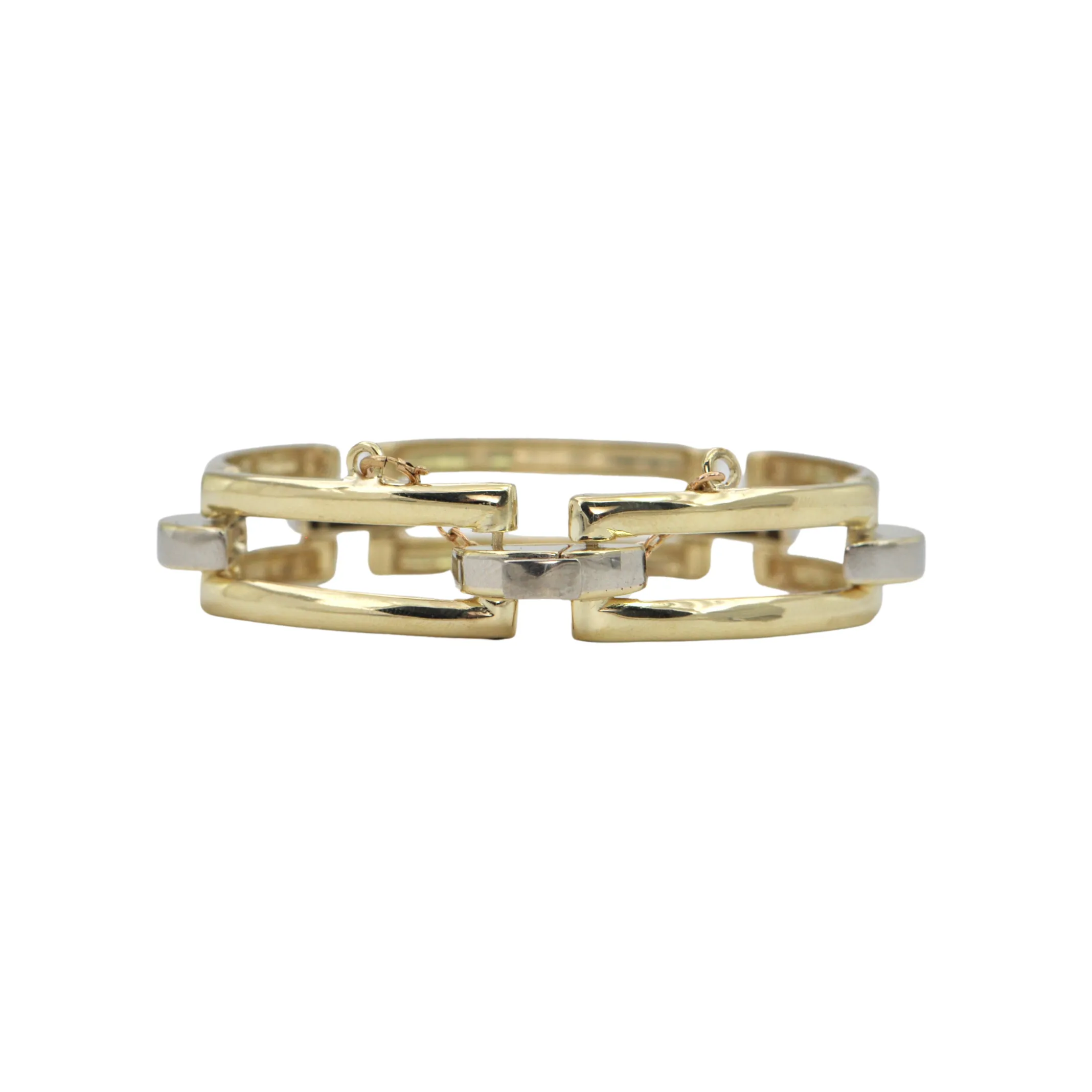 Vintage 14k Gold Rectangular Link Bracelet