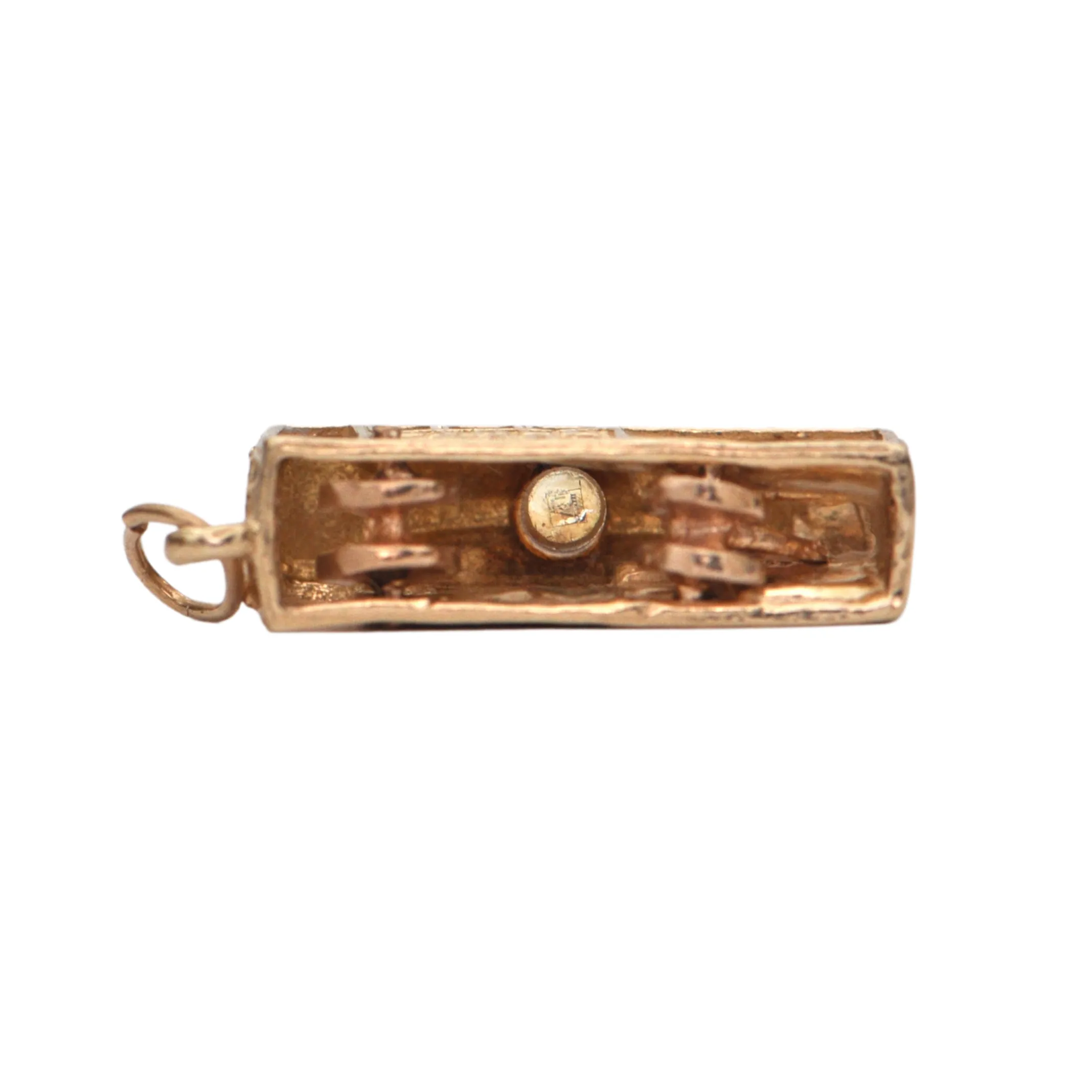 Vintage 14K Yellow Gold San Francisco Cable Car Stanhope Charm