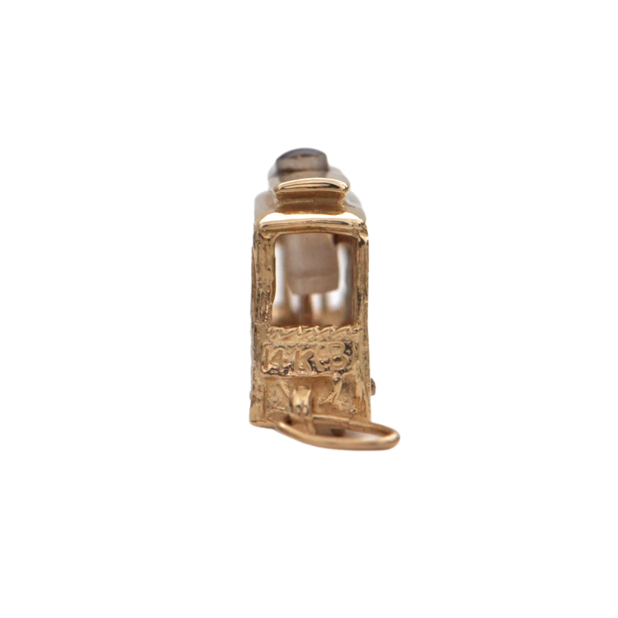 Vintage 14K Yellow Gold San Francisco Cable Car Stanhope Charm