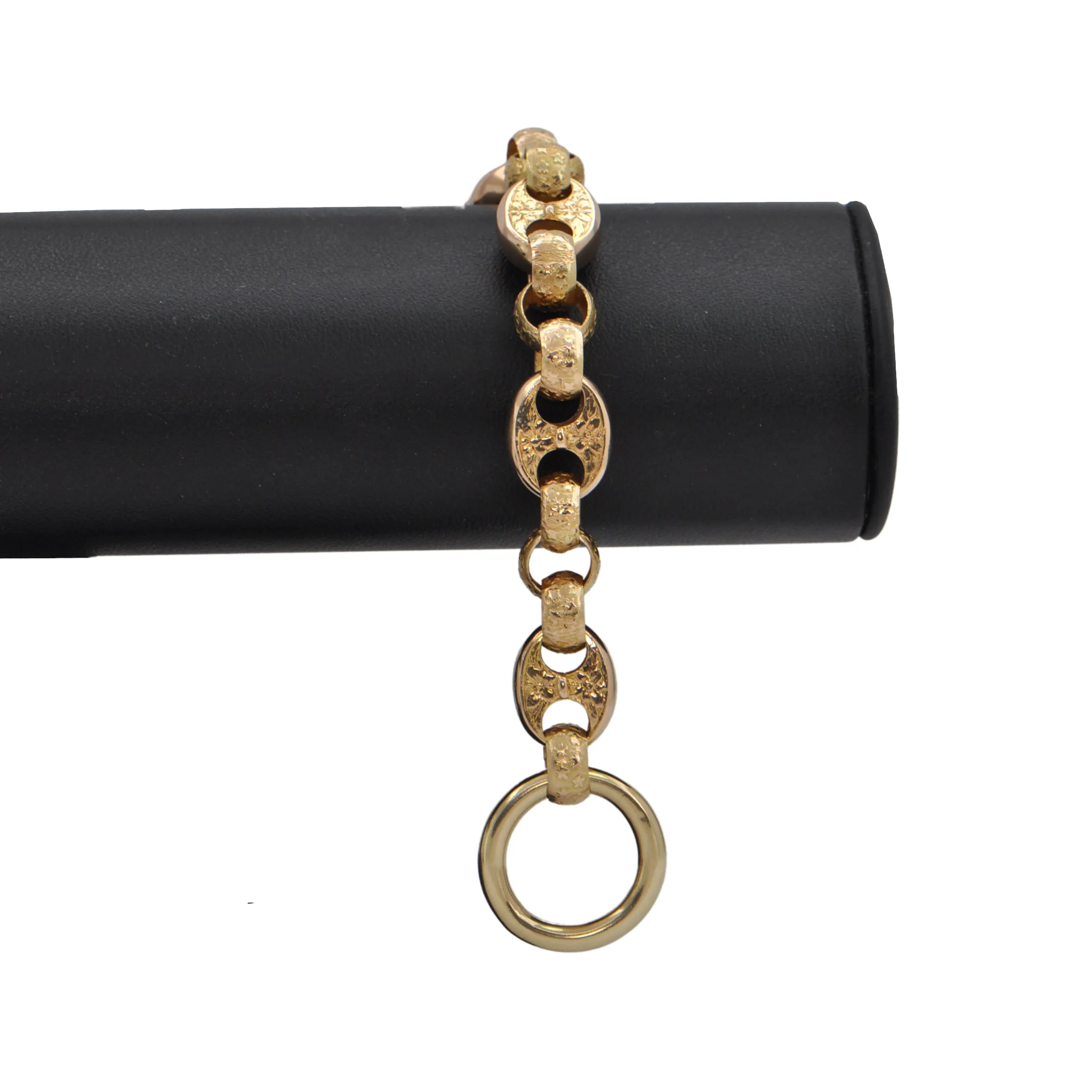 Vintage 18K Two-Toned Round and Mariner Link Bracelet