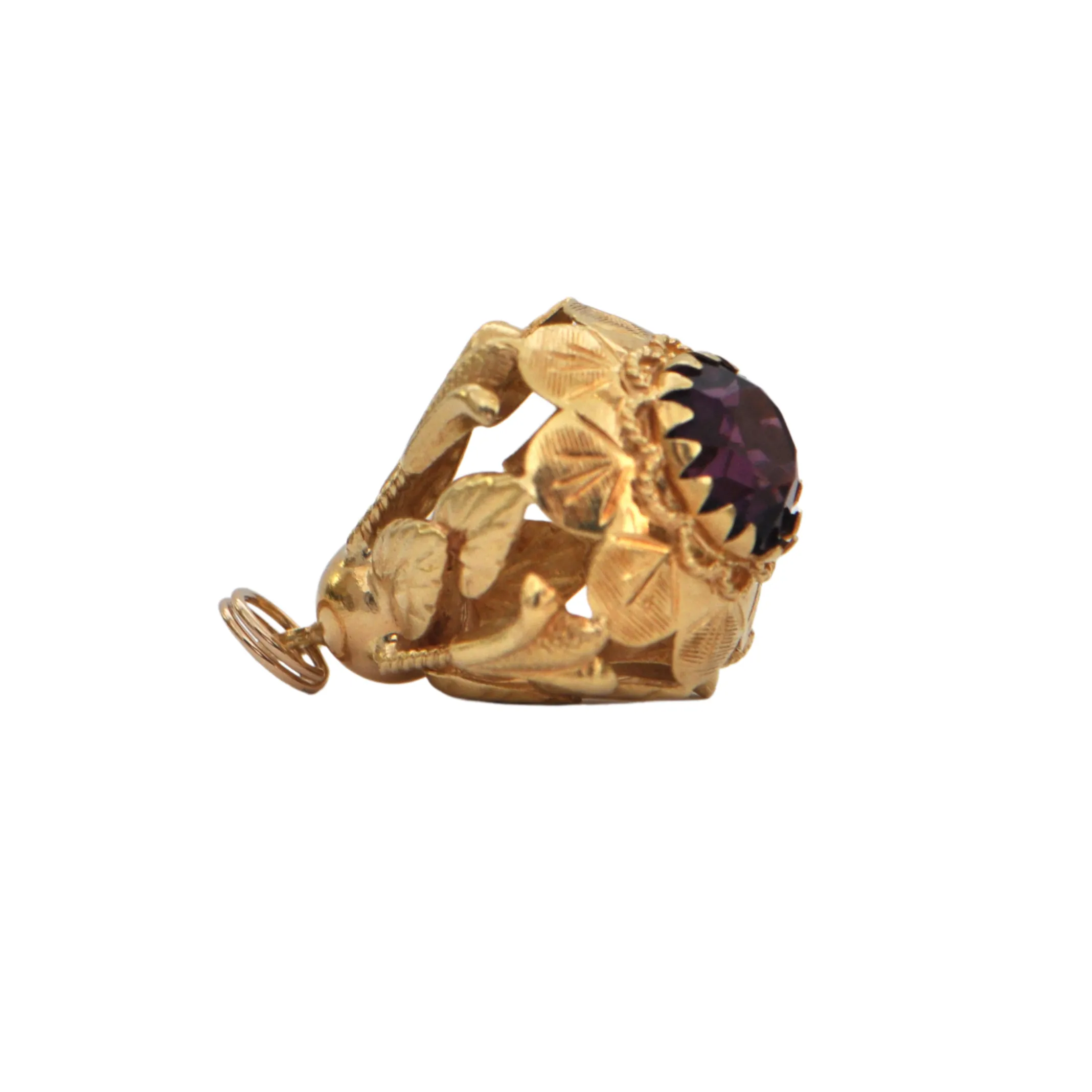 Vintage 18K Yellow Gold Lantern Charm