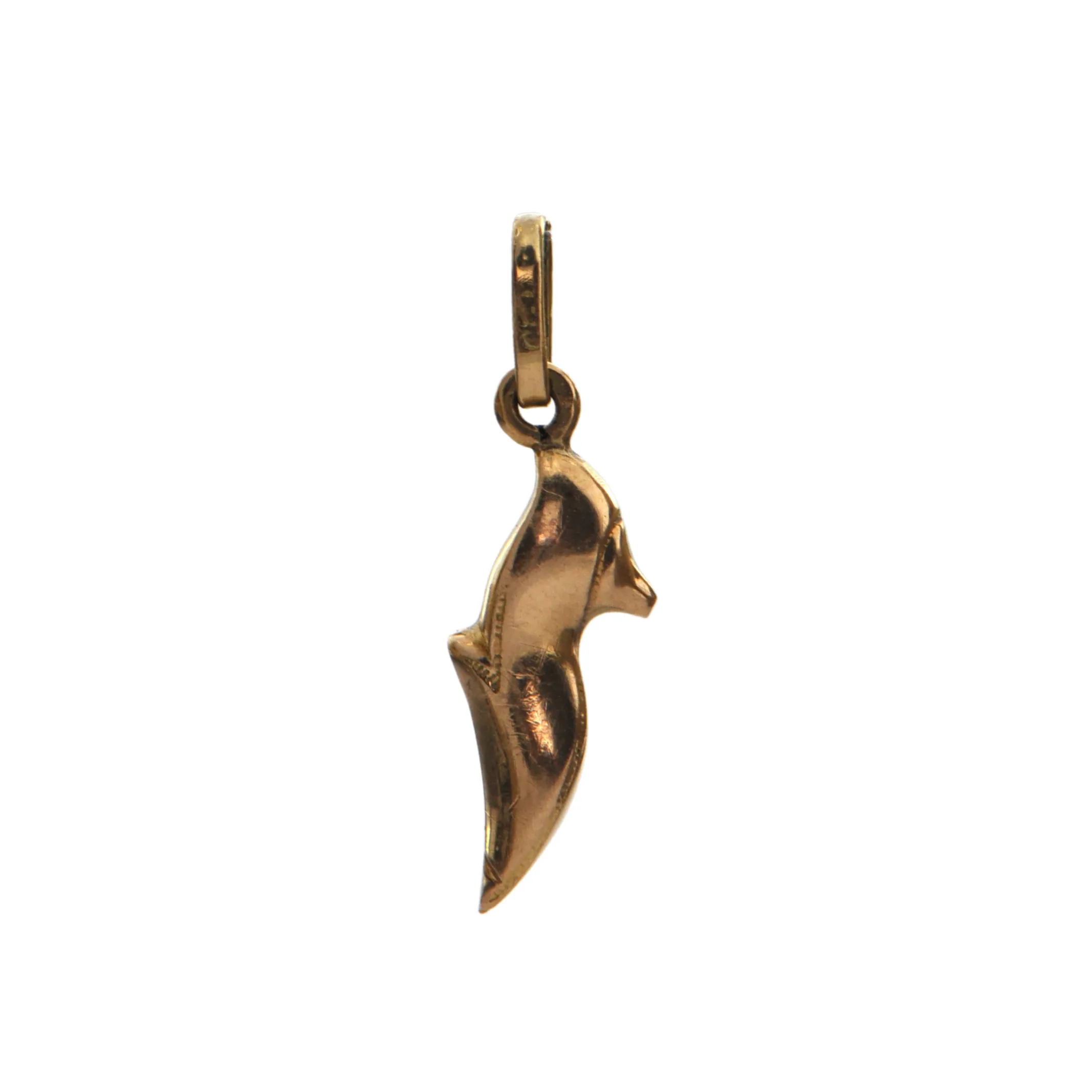 Vintage 18K Yellow Gold Shoe Charm