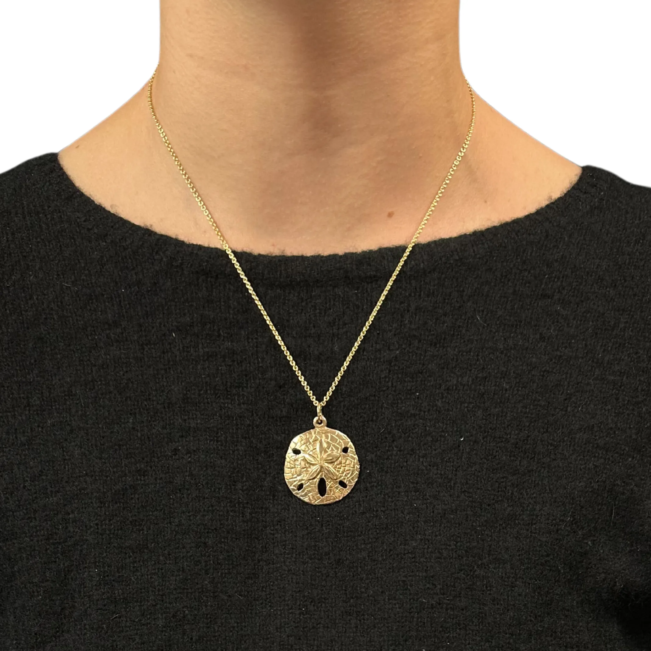 Vintage Gold Sand Dollar Charm/Pendant