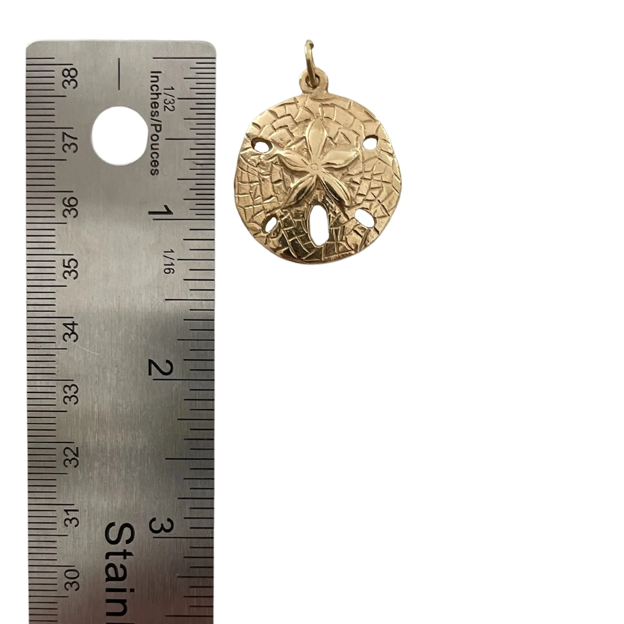 Vintage Gold Sand Dollar Charm/Pendant