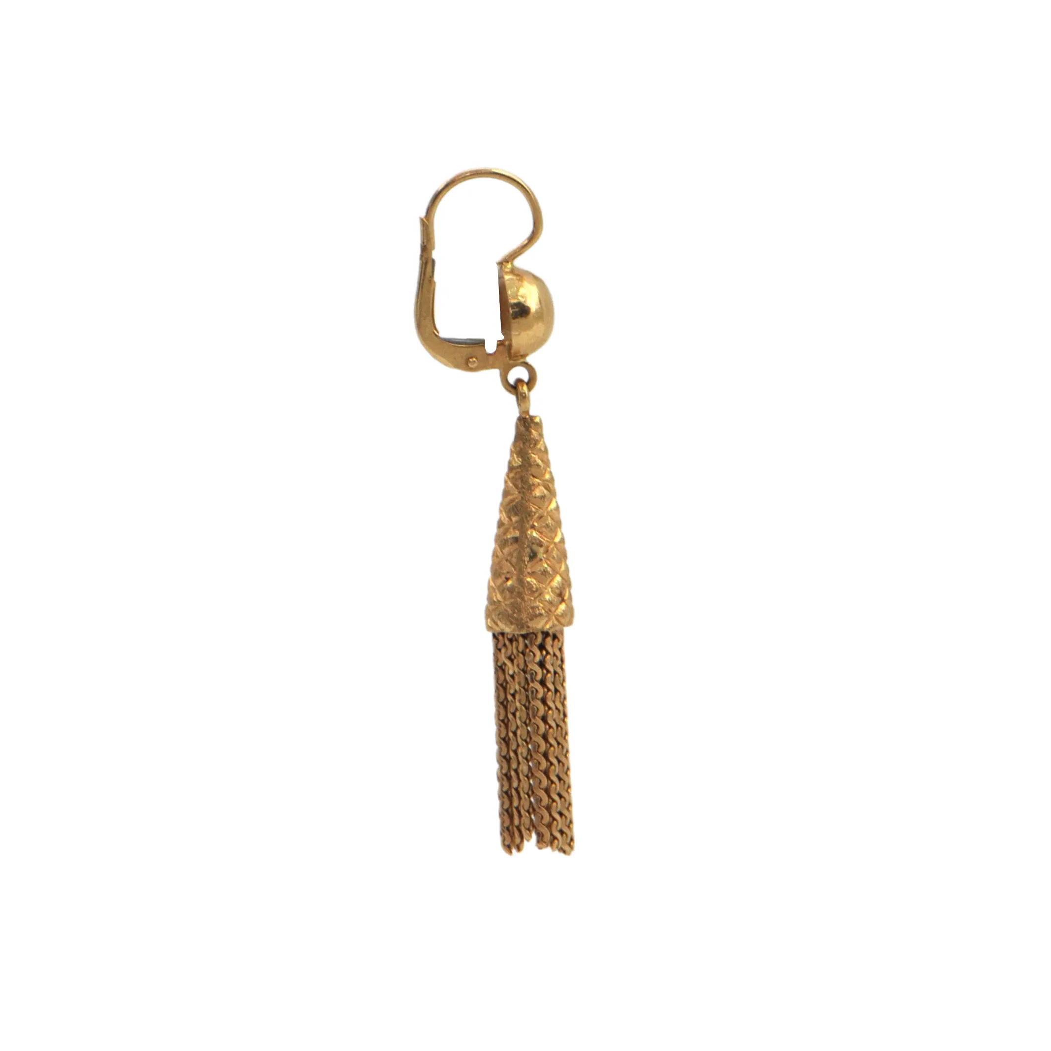 Vintage Italian 18k Gold Drop Tassel Earrings
