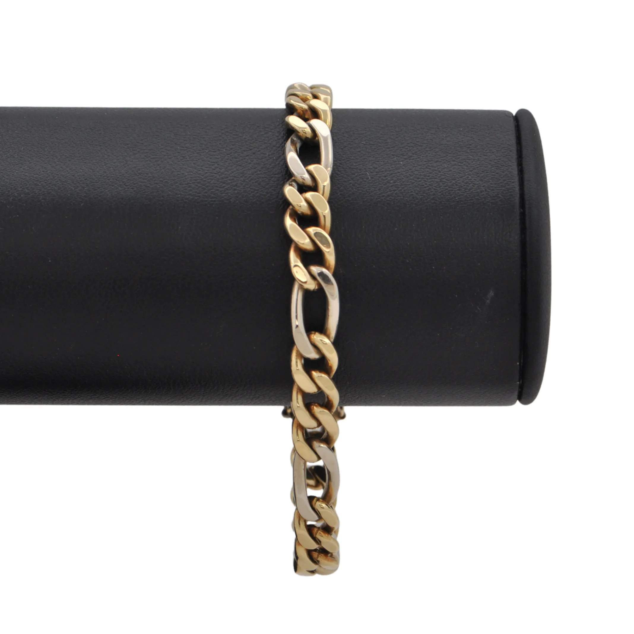 Vintage Italian Two-Toned Figaro Link Bracelet