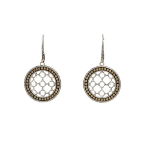 Vintage John Hardy Dot Collection Sterling/18k Gold Drop Earrings